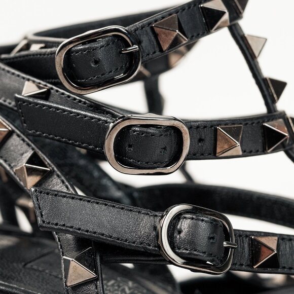 Valentino Garavani Noir Rockstud Animal-Print Calf Hair Heels - Picture 9 of 10